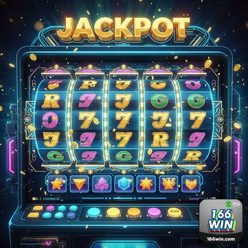 Imagem relacionada a slots no site 166win, destaque para opções de jogos de máquina caça-níqueis.